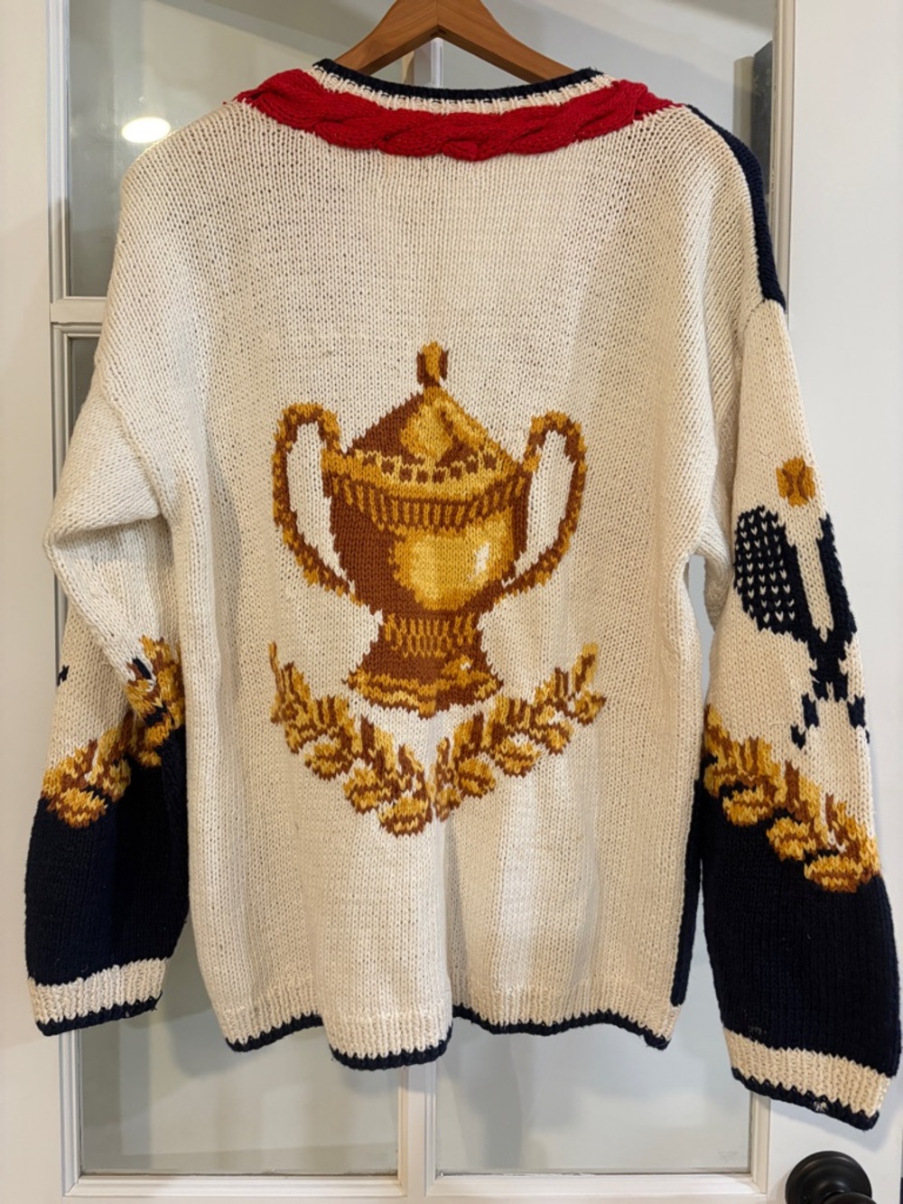 Vintage The Eagles Eye Cardigan Sweater Tennis Queen England Grannycore Grandma - Picture 6 of 6